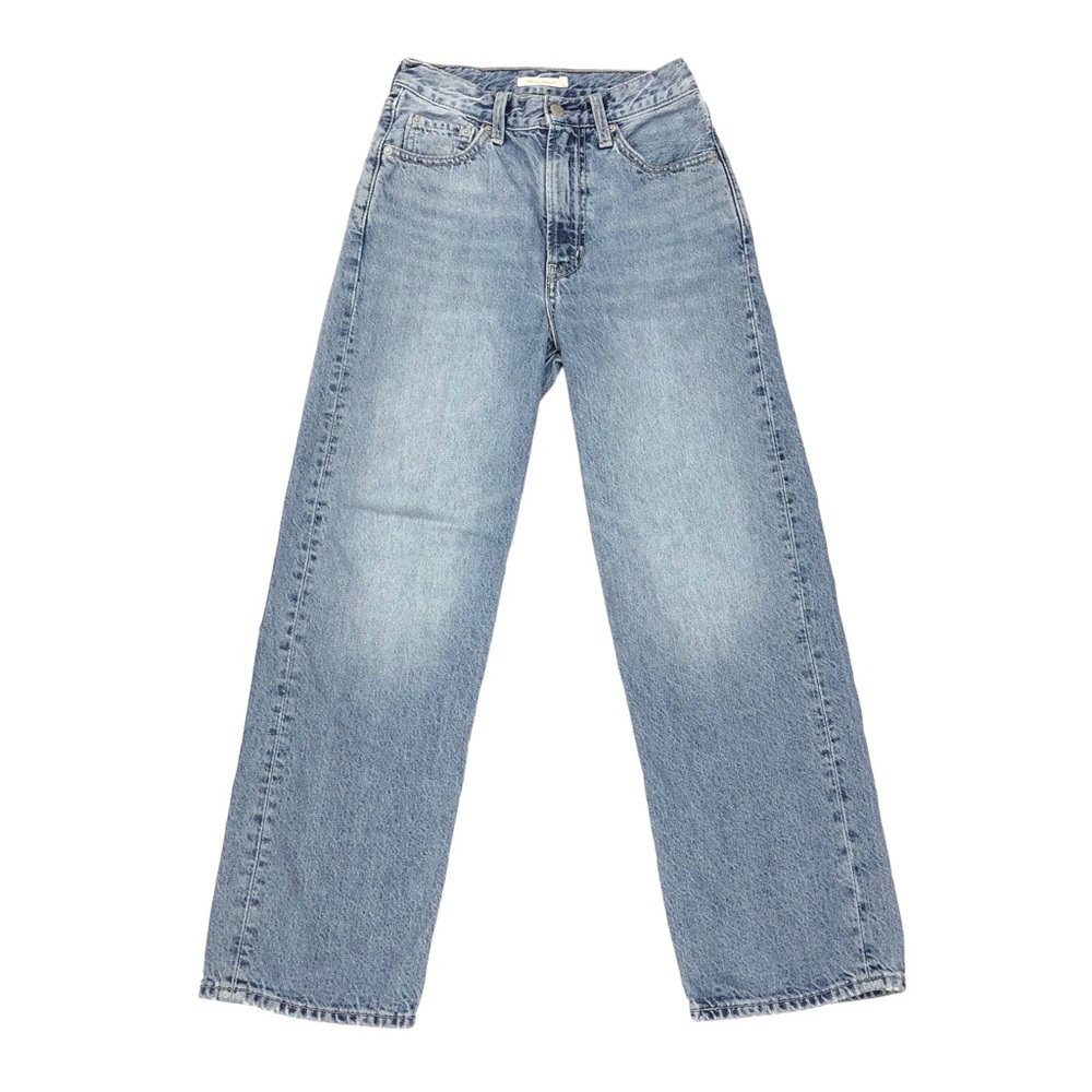 Levis Women's Ribcage Straight Jeans Size 25 25X26 Blue High Rise